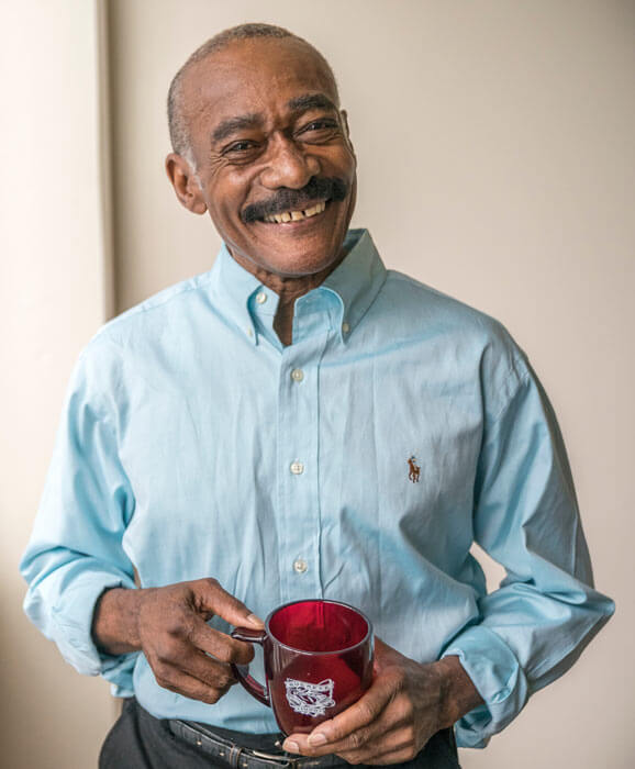 Joe in his new apartment after leaving Atlanta Mission
