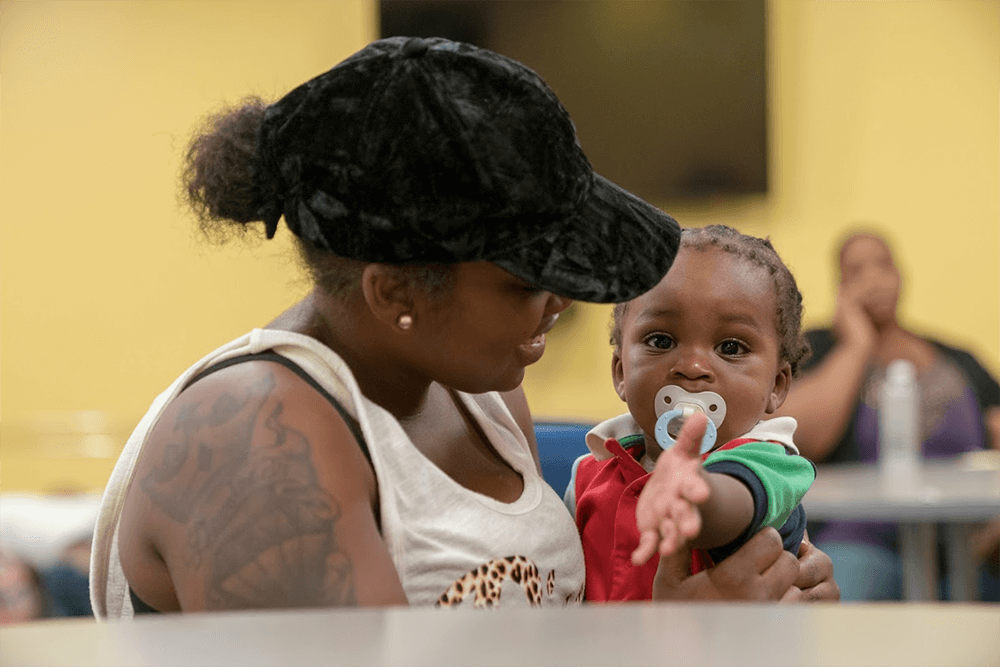 mother and son together because of the generational impact of homelessness