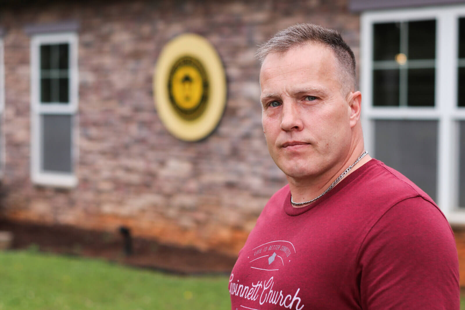 man standing outside of Atlanta Mission