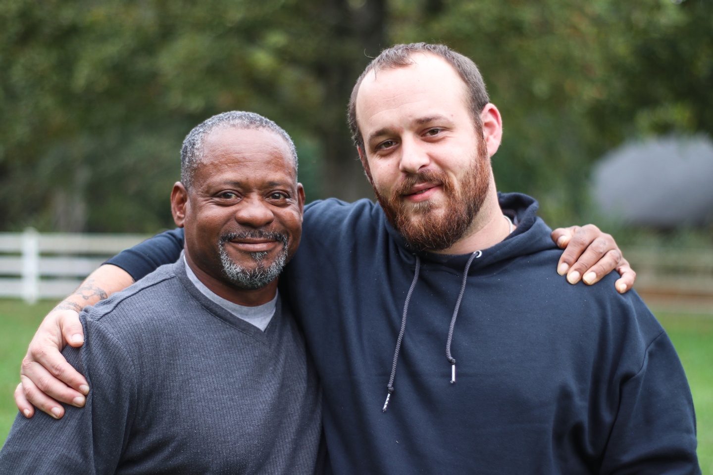 Two men sharing myths about homelessness and the truth behind them