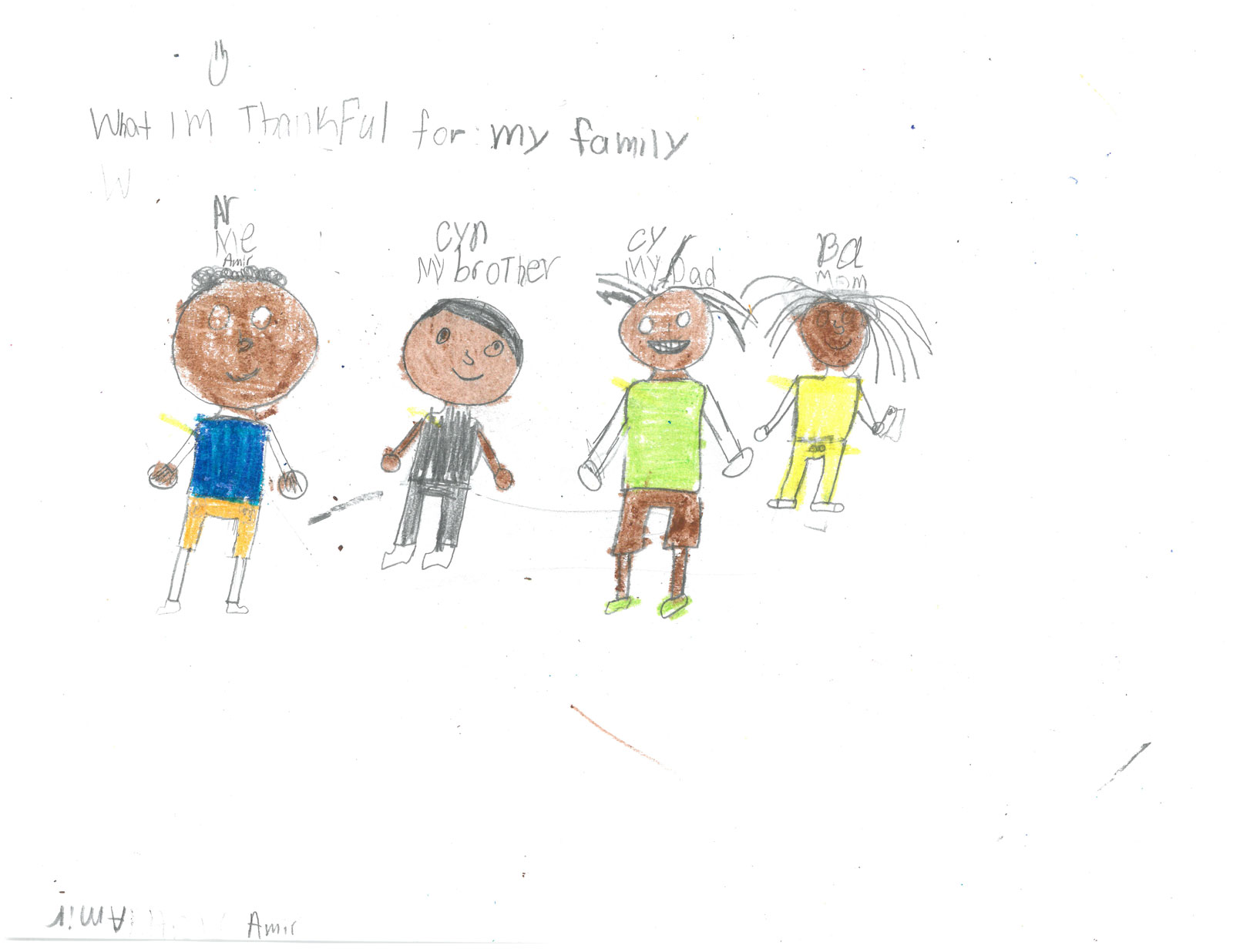 Kid family drawing MSH