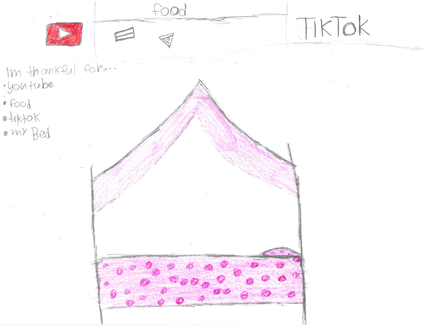 Kid bed drawing MSH