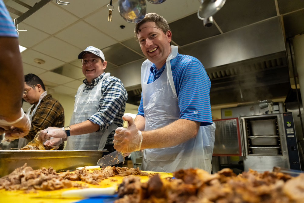 Volunteers at kitchen at TSI
