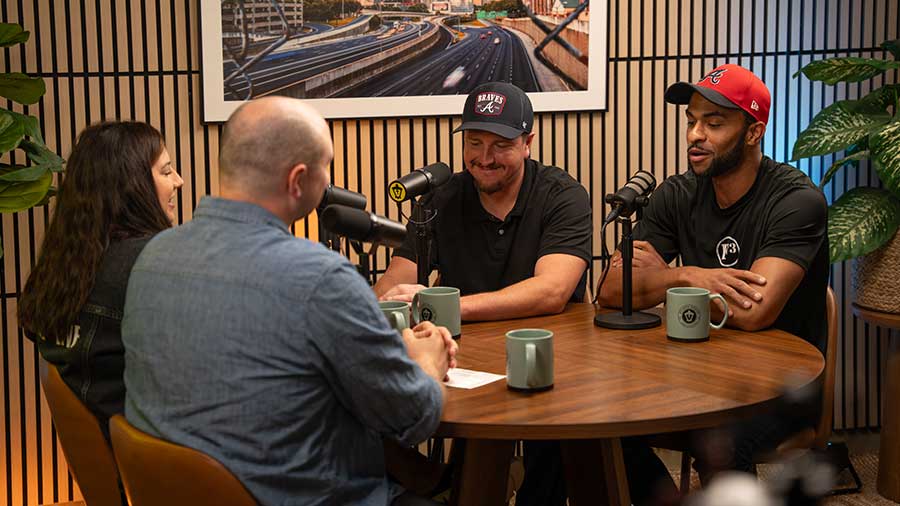 Unseen Atlanta podcast episode 201 guests Morgan and Cedric with hosts Jonathan and Rachel