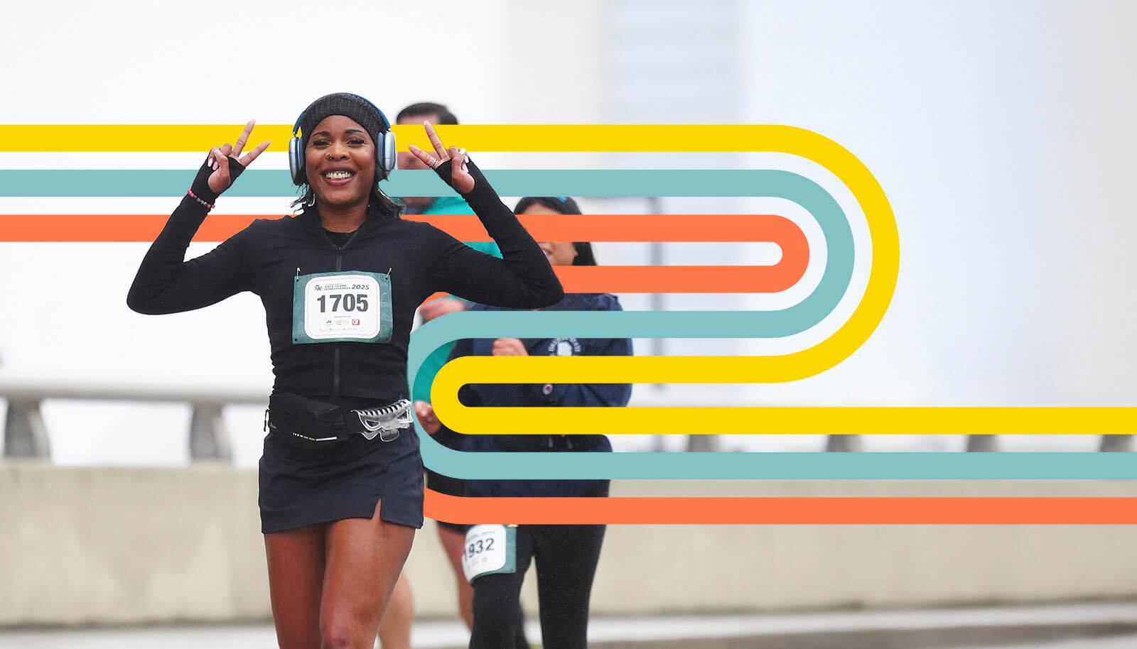 Photo of woman smiling running