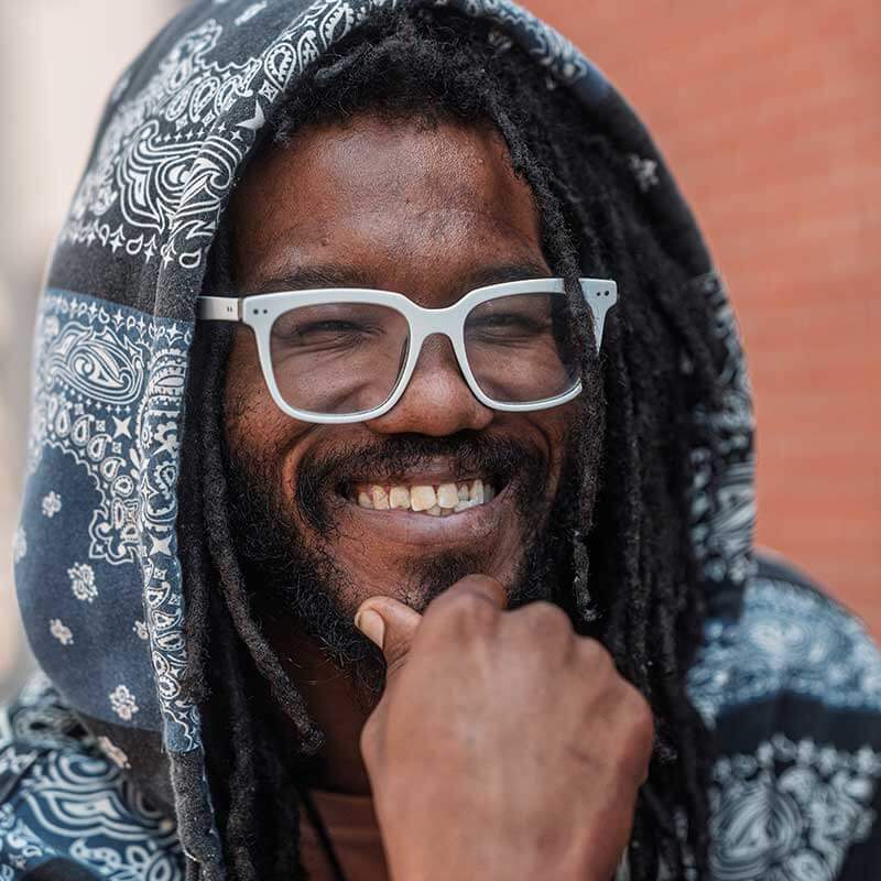 Man smiling at camera